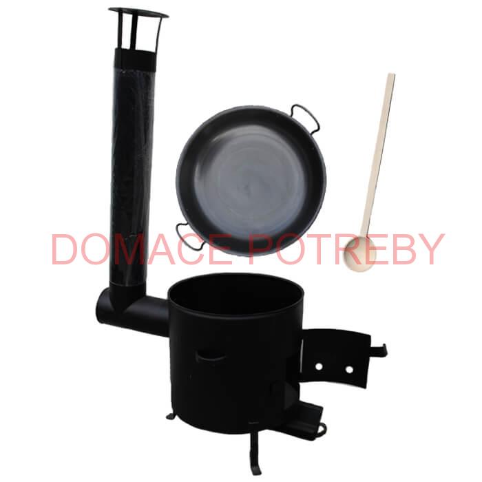 Železná panvica 46 cm na grilovanie + Kotlina 42 cm a vareška Garden Barbecue